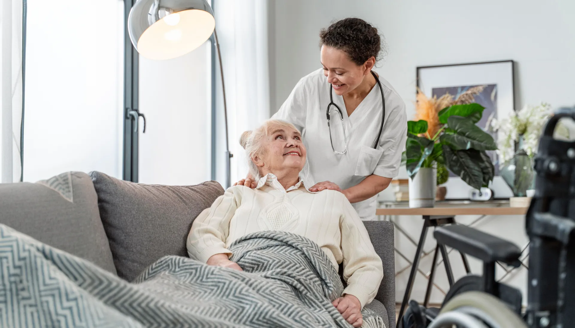 Nurse with senior patient
