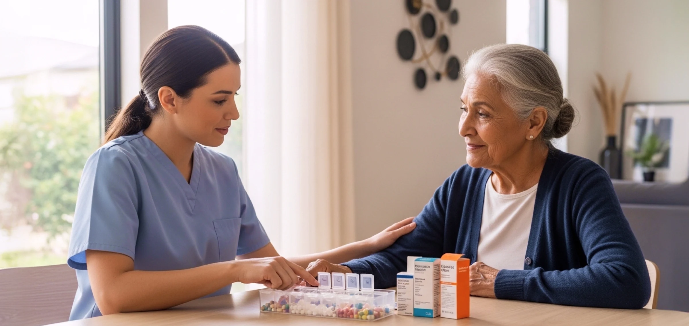 Professional medication support and clinical oversight at home